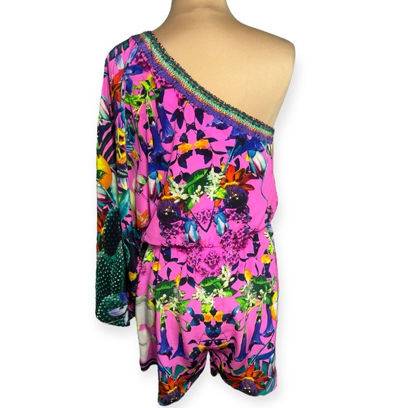 Camilla magenta pink multicolor One Shoulder Playsuit
Exotica Erotica size L - Picture 5 of 8